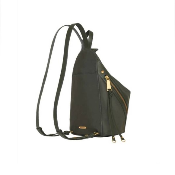 Olive Green Rebecca Minkoff Nylon Julian Backpack - Picture 3 of 8